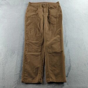 Eddie Bauer Pants Mens 33x30 Brown Mountain Ops Work Canvas Reinforced‎ Knees